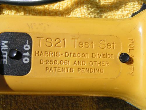 HARRIS-DRACON DIVISION TS21 TEST SET [BUTT SET TEST EQUIPMENT] BLUE &amp; YELLOW