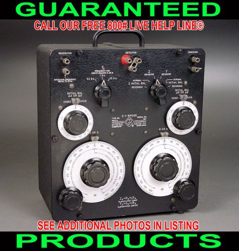 General radio gr genrad 1603-a z-y audio wide impedance test system lcr bridge for sale