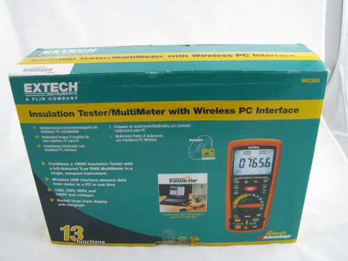 Extech mg300 waterproof insulation tester/multimeter with wireless pc interface for sale