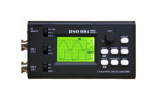 Dso 094 dual channel 10mhz 50msa/s usb virtual digital storage oscilloscope for sale