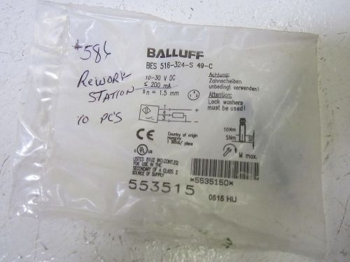 BALLUFF BES 516-324-S 49-C PROXIMITY SWITCH 10-30VDC  *NEW IN A FACTORY BAG*