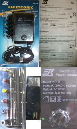 Lot4 1200ma/1.2a/amp 6tip+usb/universal power supply 3,4.5,5,6,7.5,9,12 v dc/vdc for sale