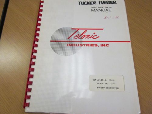Telonic SD-2M Sweep Generator Instruction Manual w/ Schematics 46218