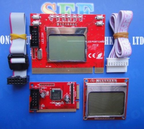 Diagnostic post test card for laptop pci/ mini pci / lpc  with double screen for sale