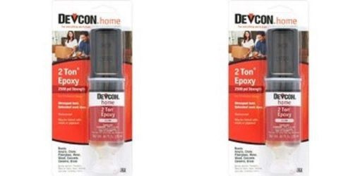 2 PACKS  NEW DEVCON S31 CLEAR 2 TON HIGH STRENGTH EPOXY GLUE WATERPROOF ADHESIVE