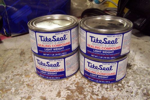 (4) NEW TITE-SEAL T20-66 GASKET &amp; JOINT SEALING COMPOUND 1LB CAN