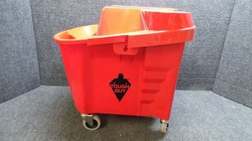 Tough Guy 1NFE9 Mop Bucket and Wringer, 35 Qt, red