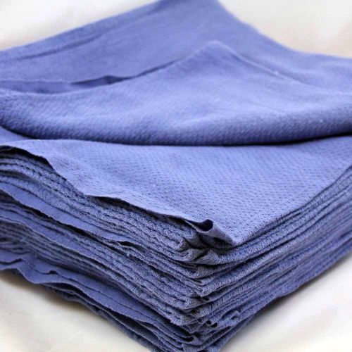 400 PREMIUM BLUE HUCK TOWELS GLASS CLEANING JANITORIAL LINTLESS SURGICAL DETAIL