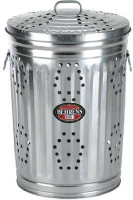 6-Pack 20-Gallon Galvanized Steel Trash/Burner Composter Can with Cover