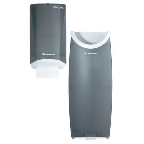 Georgia-pacific t-gard door tissue dispenser and trash receptacle - smoke for sale