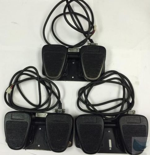 Lot of 3 motorola 40c82663c06 clipper dual twin master radio foot switch pedals for sale