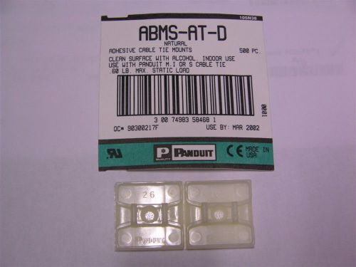 50 Panduit ABMS-AT-D Nylon Cable Tie Holders With Adhesive