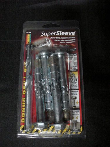 NEW Super Sleeve 1/2 X3-3/4 Box Anchors - Masonry 619R 058060231445