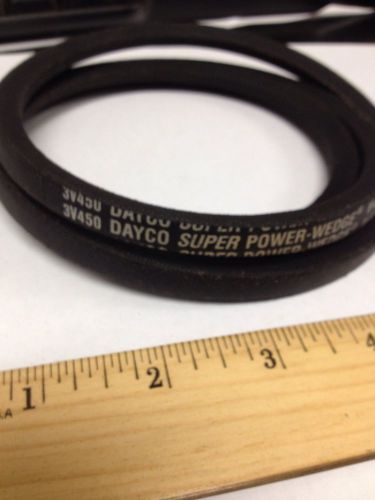 DAYCO 3V450 SUPER BELT  3/8 X 45&#034; ON PULLEY MACHINE LAWN MOWER PARTS