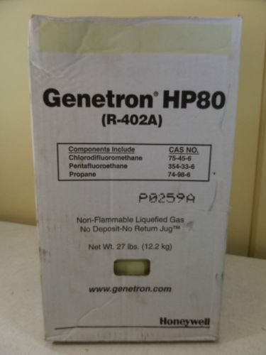 Genetron R402a HP80 Refrigerant About 18 Lbs 23 LB with Tank