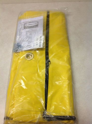 Rubbermaid Commercial Replacement Vinyl Cleaning Cart Bag-Yellow #64-6173-T1 (5)