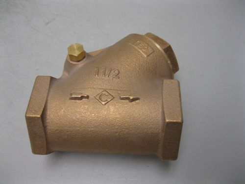 1-1/2&#034; Crane 150#S BRNZ THRD Swing Check Valve NEW E13 (1716)