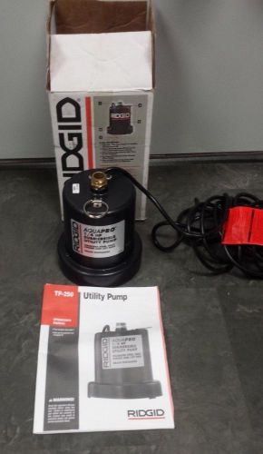 Ridgid 1/4 hp submersible utility pump tp-250 for sale