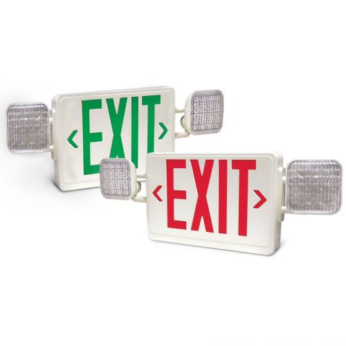 Emergency light/led exit sign green letters combination unit new for sale