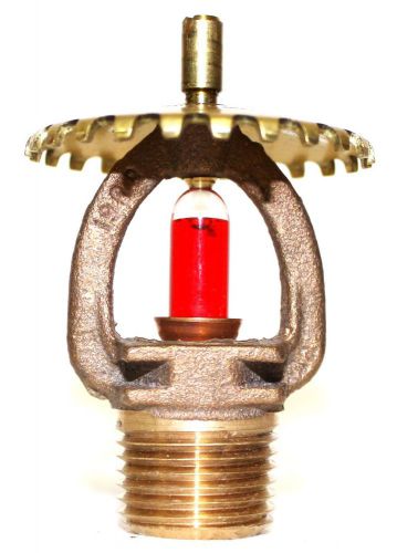 155*F Fire Sprinkler Head Brass Upright, 1/2&#034;NPT- 17/32 Orifice K=8.0