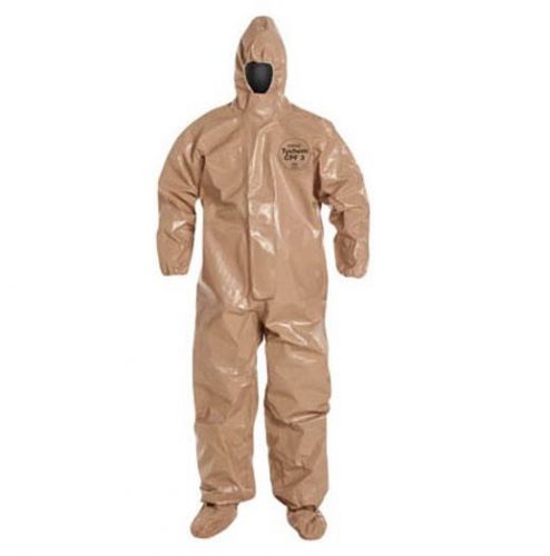 Case (6) new dupont tychem cpf 3 hazmat coverall suits c3168ttn size lg  h for sale