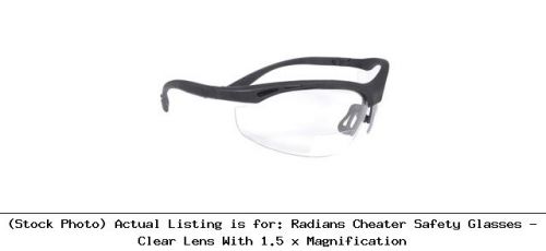Radians Cheater Safety Glasses - Clear Lens With 1.5 x Magnification: CH1-115