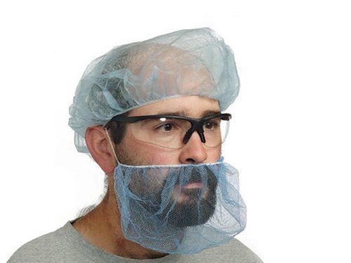 New superior bcpp keepkleen polypropylene beard cover  18&#034; length  white for sale