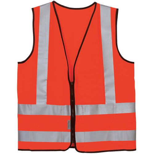 High Visibility Vest, Class 2, L, Orange LUX-SSFS-OL