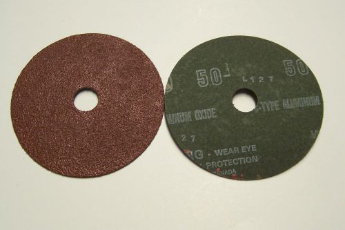 20pc 4&#034;x5/8&#034; 50 grit fiber disk sanding disks   aluminum oxide grinding disks for sale