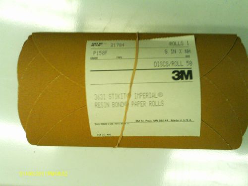 1 )3m 8&#034; 150 grit stikit disc 50 per roll imperial gold sandpaper  b for sale