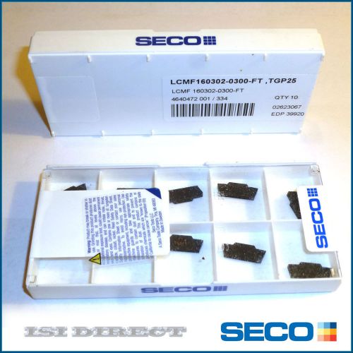 LCMF 160302-0300-FT TGP25 SECO *** 10 INSERTS *** FACTORY PACK ***