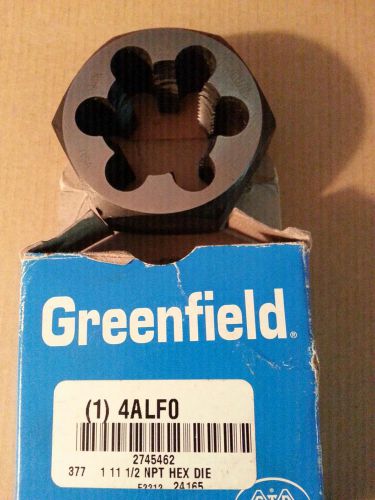 Greenfield hex rethreading pipe die, steel, 1&#034; npt pitch 11- 1/2 model 24165 new for sale