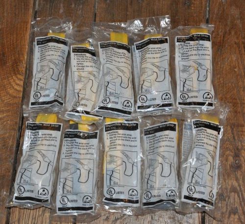 NEW SEALED! LOT OF 10 3M P/N: 9022 YELLOW DISPOSABLE ANTI STATIC WRIST STRAP