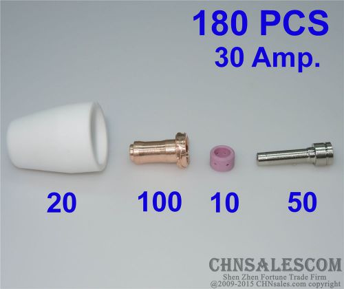 180 pcs pt-31xl plasma cutter torch consumabes tip 20860 electrode 20862 30amp. for sale