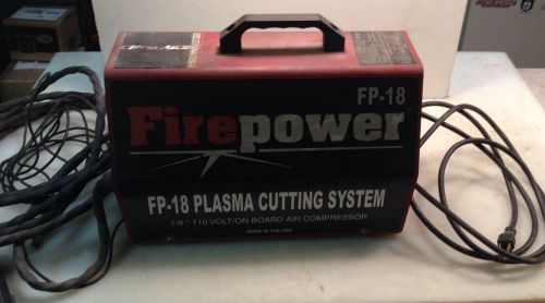 Firepower plasma cutter fp-18 1/8 inch capacity w/onboard compressor made in usa for sale