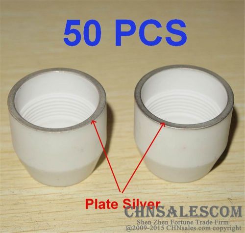 50 pcs p-80 high frequency air plasma cutter torch shield cup plate silver for sale