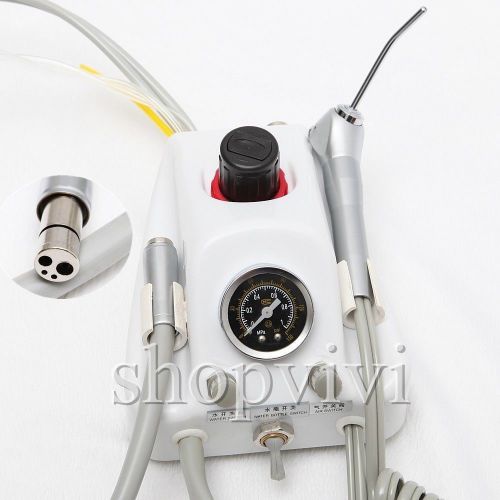 Portable turbine unit works air compressor 4-hole syringe foot pedal dental us for sale