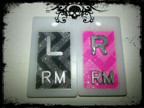 Xray markers black c4 and pink c3 chevron   custom 2 initials for sale
