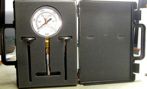 Peterson Equip. Co. psi ft H2O Indicator w/ 120F &amp; 220F Dial Thermometers