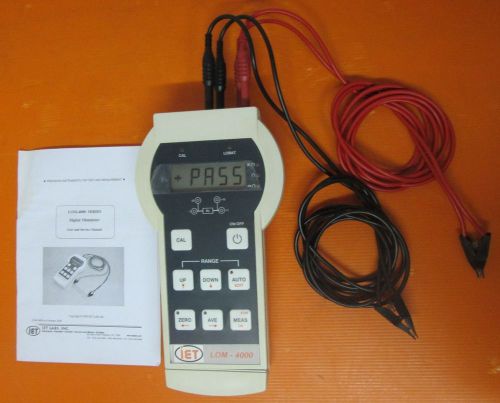 Iet lom-4000 portable digital milliohmmeter for sale