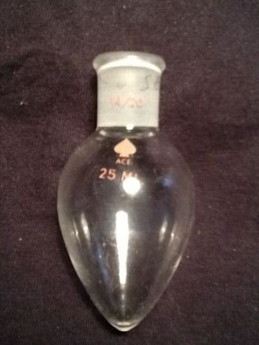 ACE GLASS 25ml Pear Shaped Flask 14/20 Joint