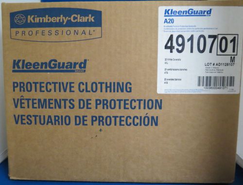 Kleenguard a20 breathable white coveralls 4xl elastic wrist &amp; ankle 49107 cs/20 for sale