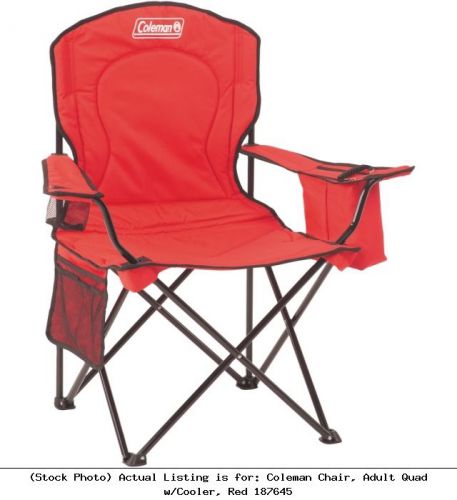 Coleman chair, adult quad w/cooler, red 187645 chromatography unit: 2000002189 for sale