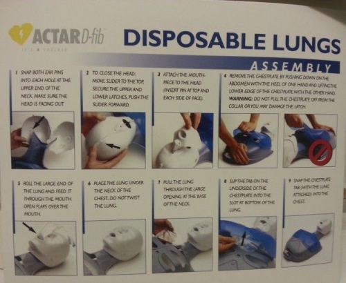 ACTAR D-Fib Disposable Lungs Shield Assembly for CPR Training Manikin AA-1312