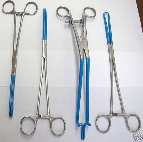 4 Blue Coated Gynecology Electrosurgical Instruments Spong,TENECULUM,KOGAN,BOZE