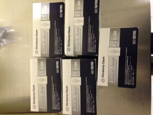 Kimberly Clark Sterling #50705-XSmall, Nitrile PF Exam gloves - 5 boxes/200 pcs