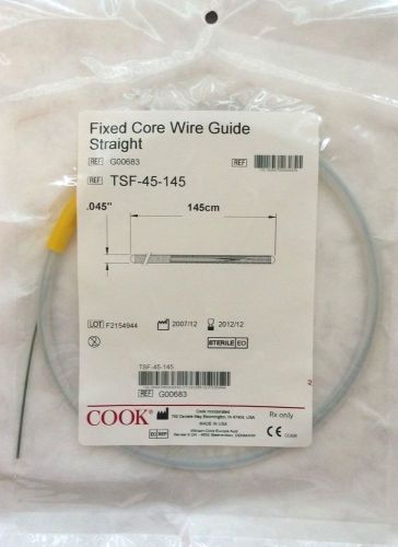 COOK Fixed Core Wire Guide STRAIGHT TIP  .045&#034; X 145cm REF: G00683