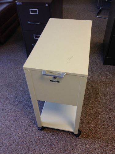 PLAN HOLD MOBILE FILE CABINET HAS ROLLERS Beige 1 Drawer Steelcase