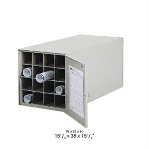 Safco / gsa / greenguard 38&#034; deep - 16 cube steel roll file #4960 for sale