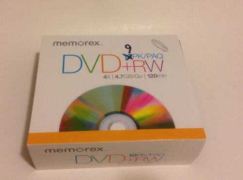 Memorex DVD+RW 9 In Pack 4.7 GB - 120 Min